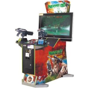 Quality Arcade game red color fiberglass material high definition LCD shooting simulation wholesale