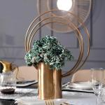 Brass Gold Iron ODM elegant flower vase For Wedding Accessories