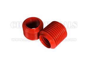 Quality Red Color Silicone Bellows Fluid Equipment Shrink Range 104 Mm 160mm Length wholesale