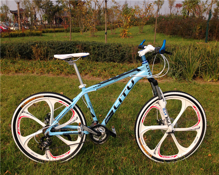 Godd quality OEM special 6 spoke one wheel Shimano 21 speed light 6061 aluminium mountain bicycle for travel