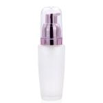 30ml Frost Foundation Glass Bottle With Rose Golden Pump