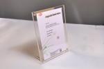 Clear Acrylic Photo Frame 4x6 Size With Glass Photo Frame Standing For Tabletop