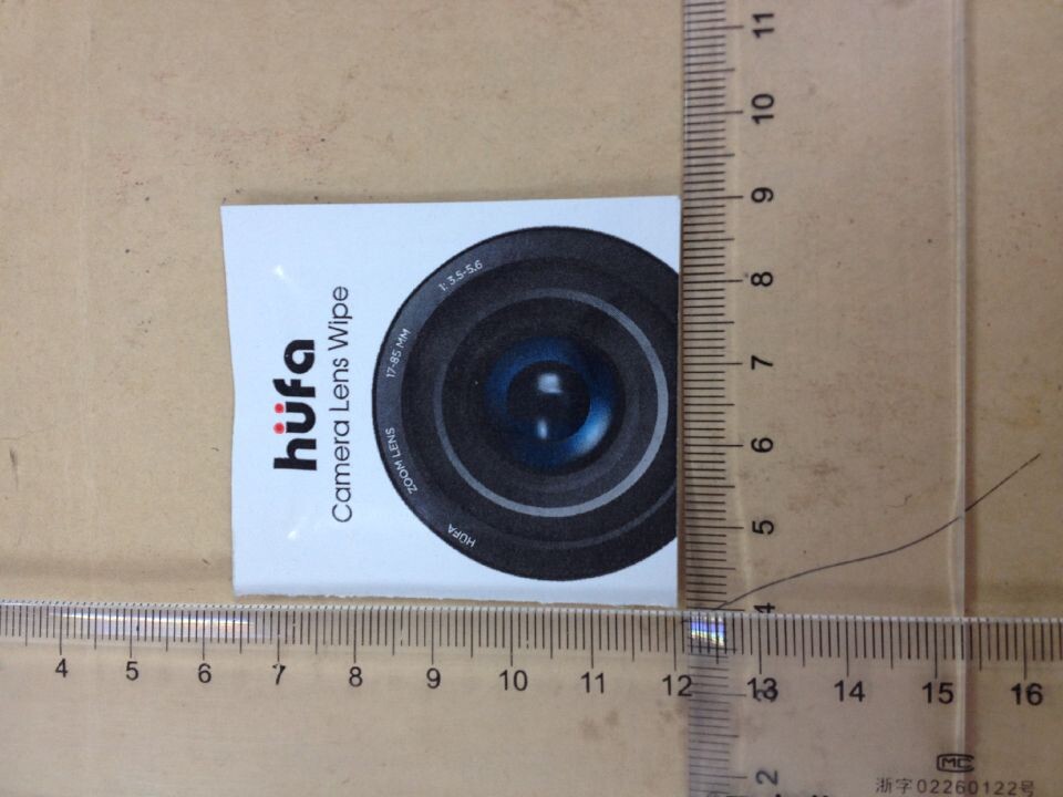 Disposable single packed customized camera lens cleaning wipes