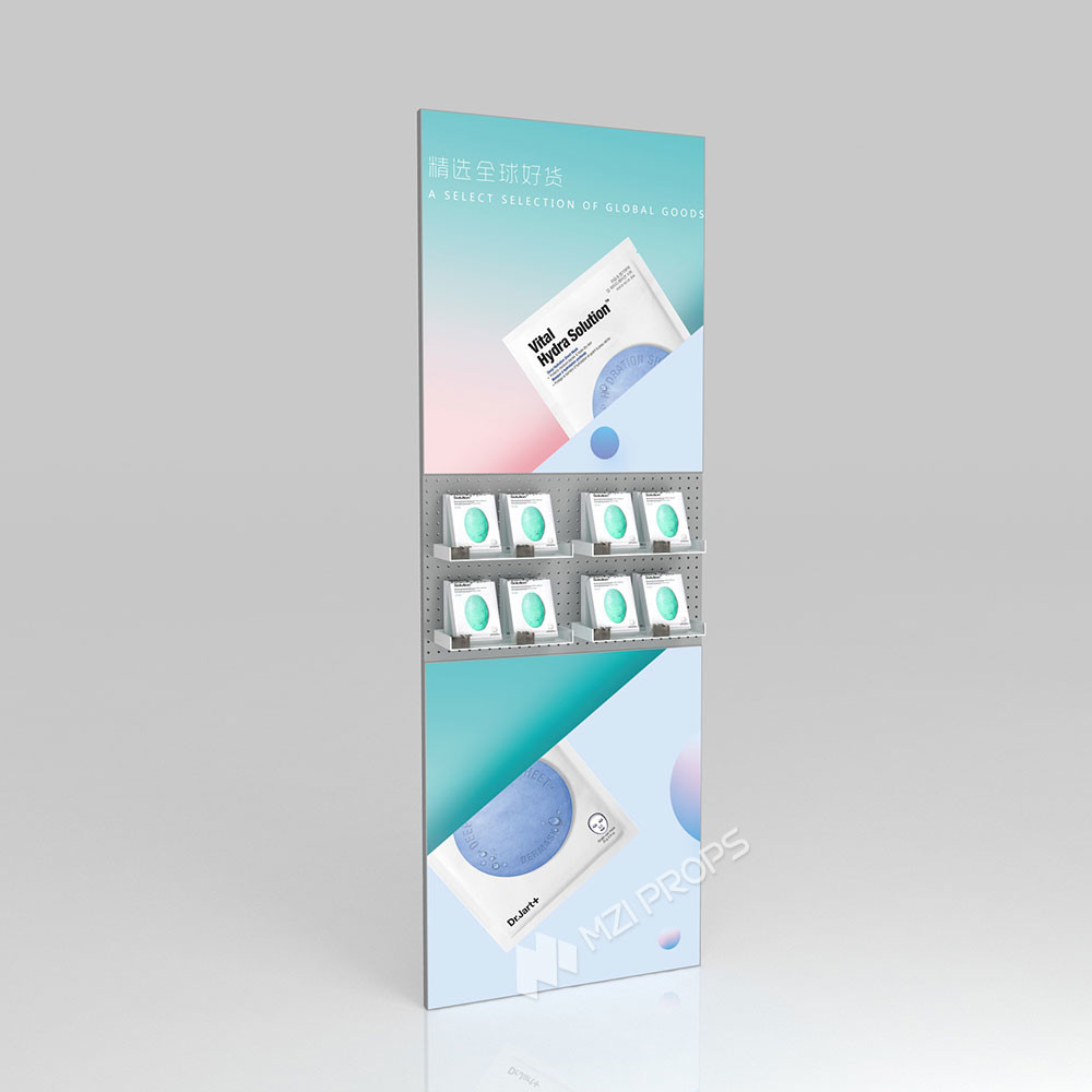 GDR01-BZ-06 Retail Display Column with High-Quality Wood and Grey Paint for Modern Retail Stores