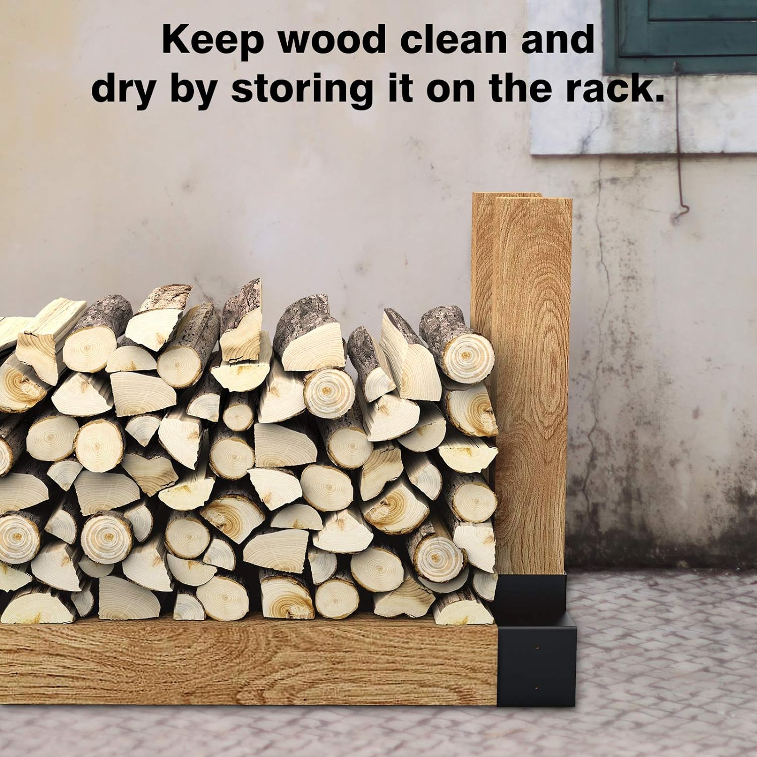 Easy to Carry and Store Firewood Rack Heavy Duty Brackets Kit for Indoor and Outdoor