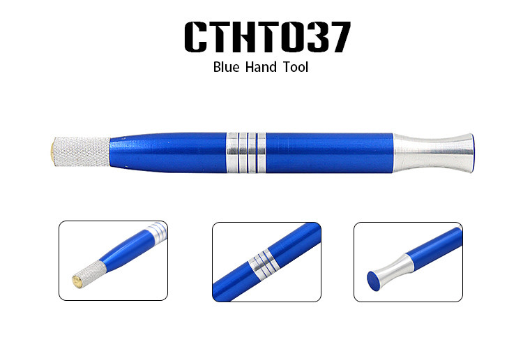 Microblading Manual Tattoo Pen Blue Silver Permanent Makeup Pen