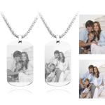 3gram 1.96in Personalized Picture Pendant Necklace Stainless Steel Photo