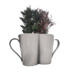Powder Coated Galvanized Iron Matte Planter Flower Pot