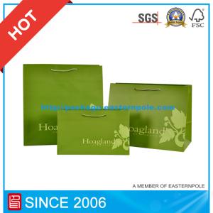 Quality Custom Green Paper Shopping Gift Bag wholesale