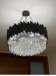 Black Light Round Kitchen Living Room Round Black Ceiling Chandelier(WH-CY-174)