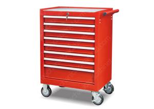 Quality Red Stand Up Tool Cabinet Chest , Tool Box Chest Cabinet Bell Bearing Drawer Slides Large Rolling wholesale