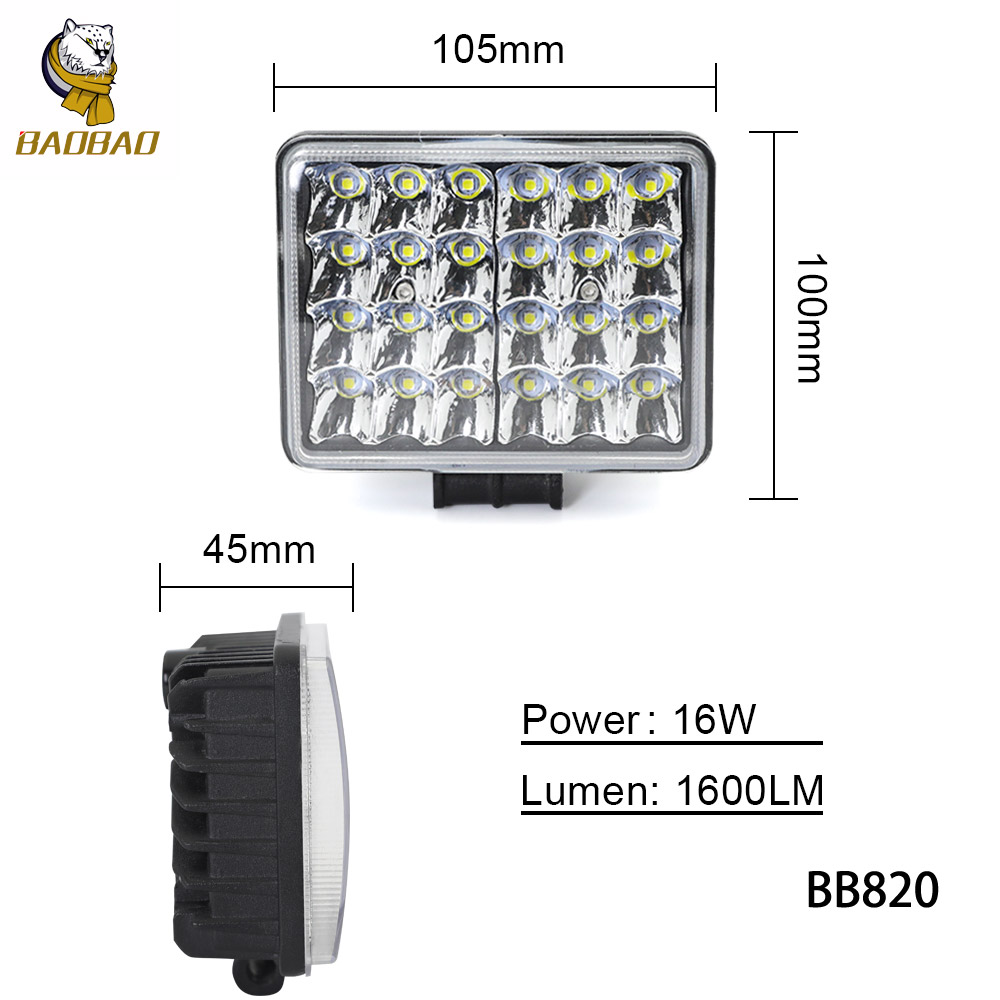 3 Inch 5 Inch 8 Inch Car Universal LED Work Light White Color