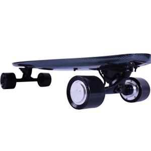 Quality Black Long Range Electric Skateboard Built In Safety Lights Grass Fiber Board wholesale