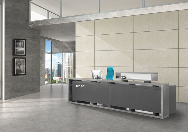 Melamine Contemporary Reception Desks , Standing Reception Desk Easy Modern