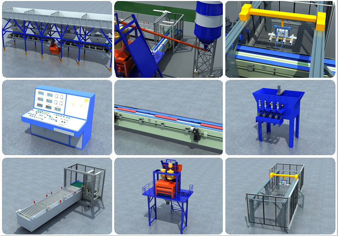 3D Full Automatic Construction Cement Artificial Stone Making Machine Production Line