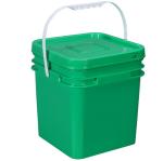 Series 2 Plastic Square Buckets white,tangerine 20L