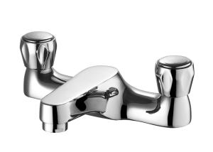 Quality Simple Bath Shower Mixer Taps Polished Bright Brass Bathroom Faucet Taps wholesale