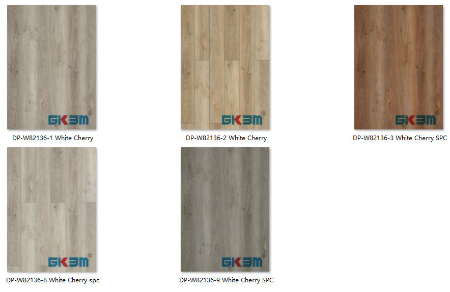 5mm White Cherry Rigid Luxury Vinyl Flooring Plank Fireproof Anti Scratch