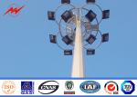 Customized 18m Polygonal High Mast Lighting Pole For Stadium Football