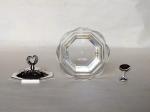 Arabia Exquisite Imitation metal base Louhua Eight flowers Sugar bowl
