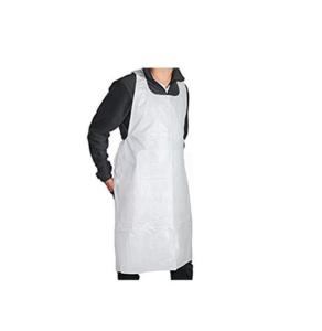 Quality 90X133cm Medical PE Disposable Apron White Dirt Proof With Sleeves wholesale