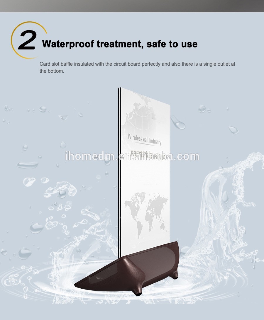 Acrylic board menu holder wireless waiter call button