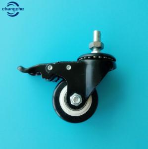 Quality 1.5 Inch PVC Swivel Thread Roller Wheel Casters With Brake wholesale