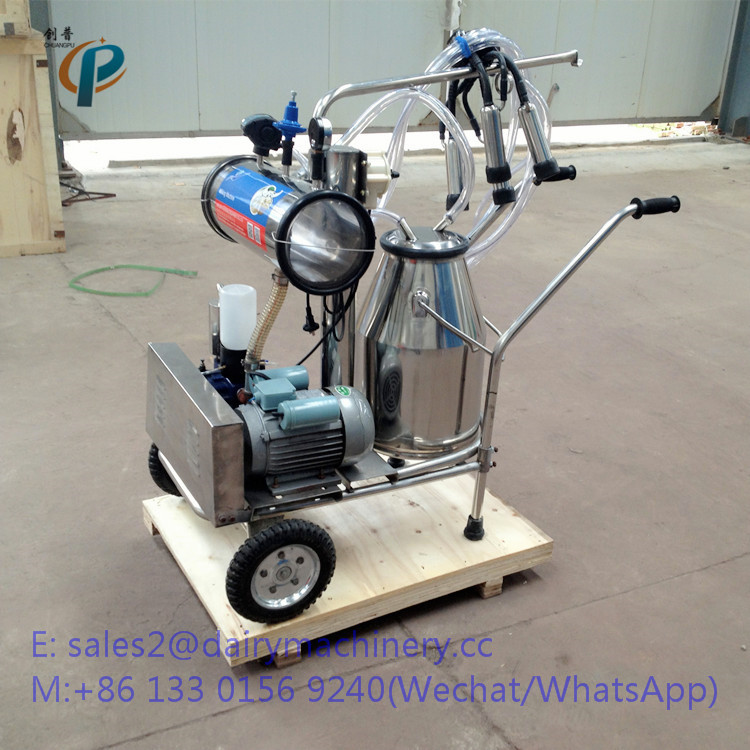 HL-JN01 Single Bucket Cow Portable Milking Machine with Trolly , 220V -50Hz voltage