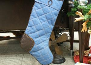 Quality Polyester / Velvet Christmas Stocking , Modern Style Custom Christmas Stockings wholesale