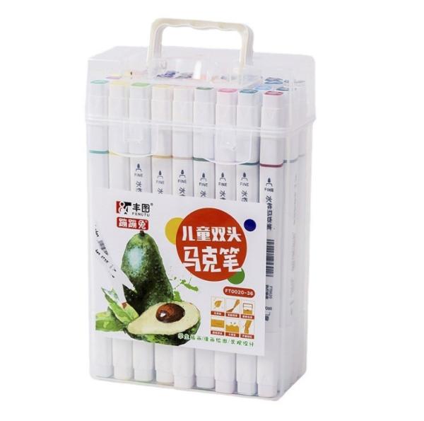 Cheap Multi Colored Art Marker Set 12 18 24 36 48 Colors Highlighter Marker Pen Double Tips for sale