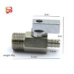 Mini Small Zinc Alloy 1/2 Brass Ball Valve Polished Electroplating Water Pipe