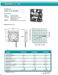 Quality CHA3005 ball bearing 0.25W 0.05A CPU Cooler Fan wholesale