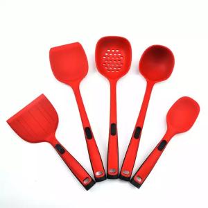 Quality BPA Free 5 Pieces Silicone Spatula Kitchenaid Cooking Utensils Set Heat Resistant wholesale