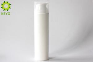 Quality 200ml Airless Empty Cosmetic Bottles , White Color Plastic Lotion Pump Bottle wholesale