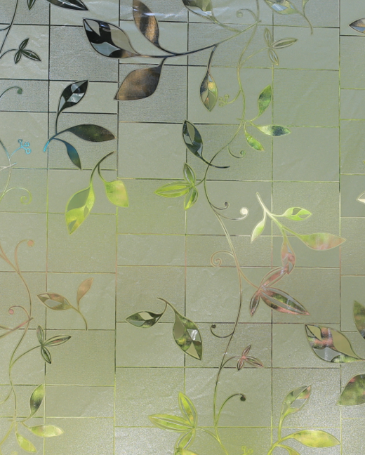 Decorative Window Film No Glue Privacy Static Cling Glass Films with Self-Adhesive