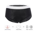 Plus Size Organic Cotton Period Panties Absorbent Leak Free Breathable
