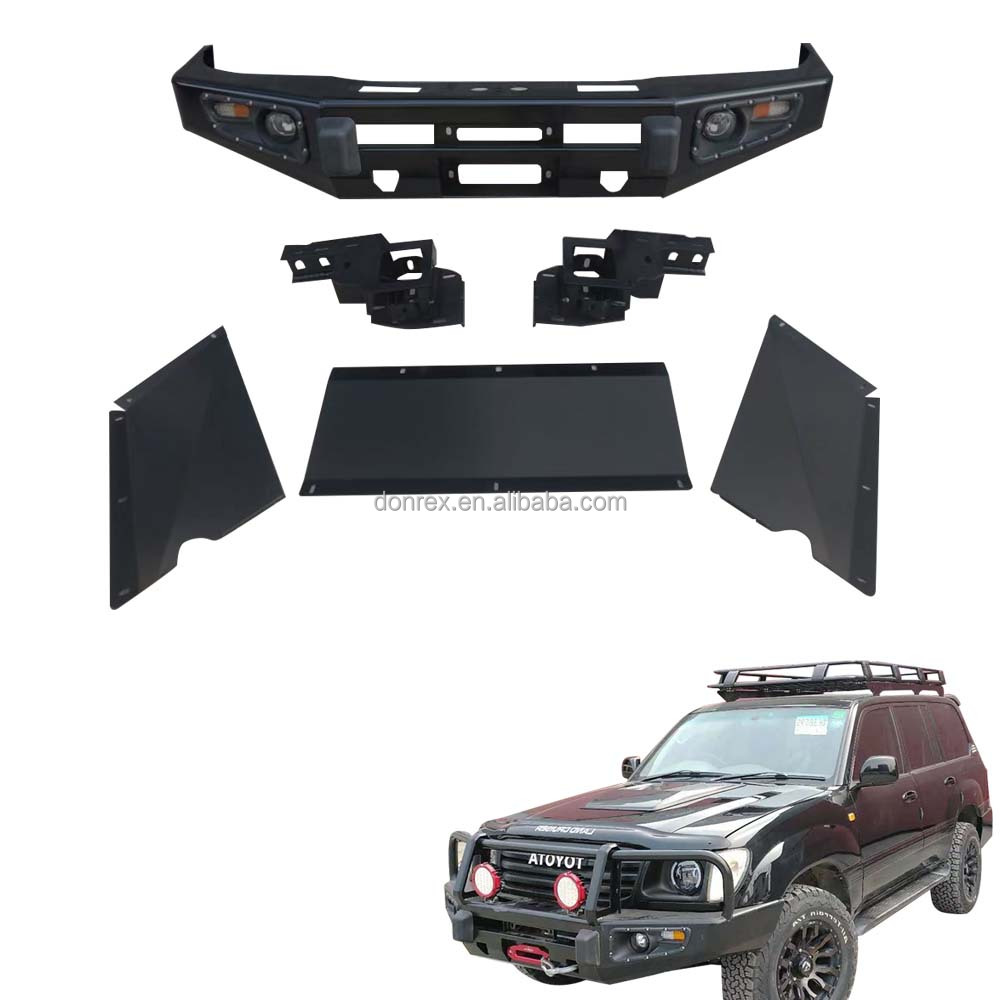 Upgrade Your Toyota LC100's Look and Performance with This 4x4 Bull Bar Front Bumper
