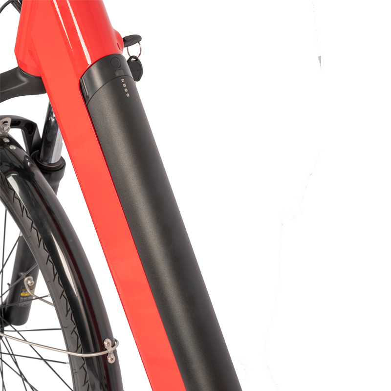 27.5 Inch Electric Road Bike Domanca 2024 Red Electric City Bike with 250w Power