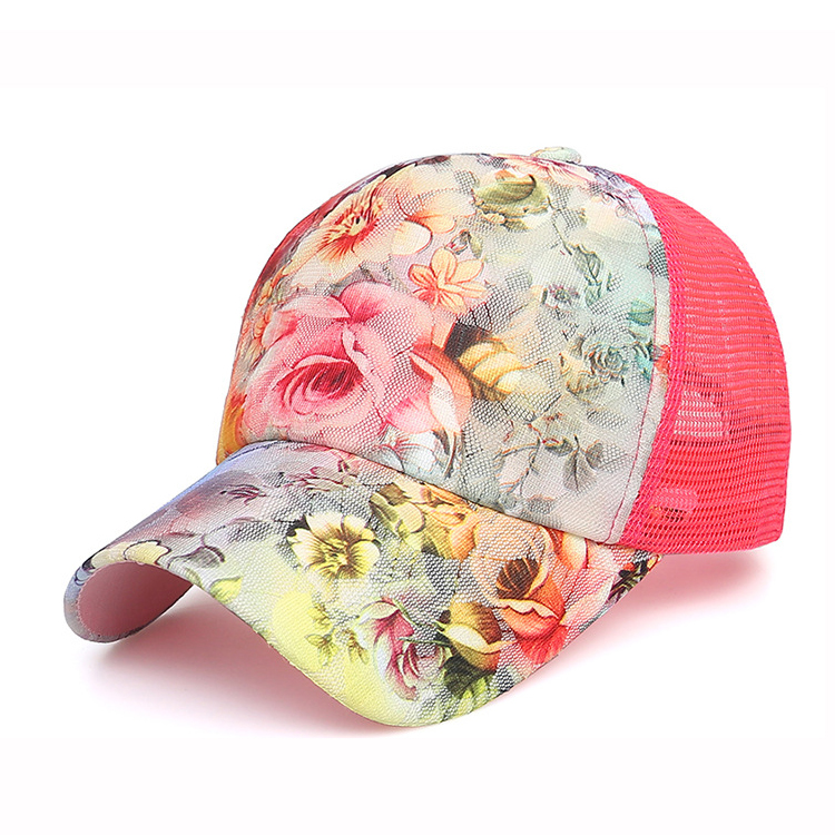 100% cotton mesh sun visor snapback 5 panel Baseball trucker cap wholesalers with Plastic Back closure
