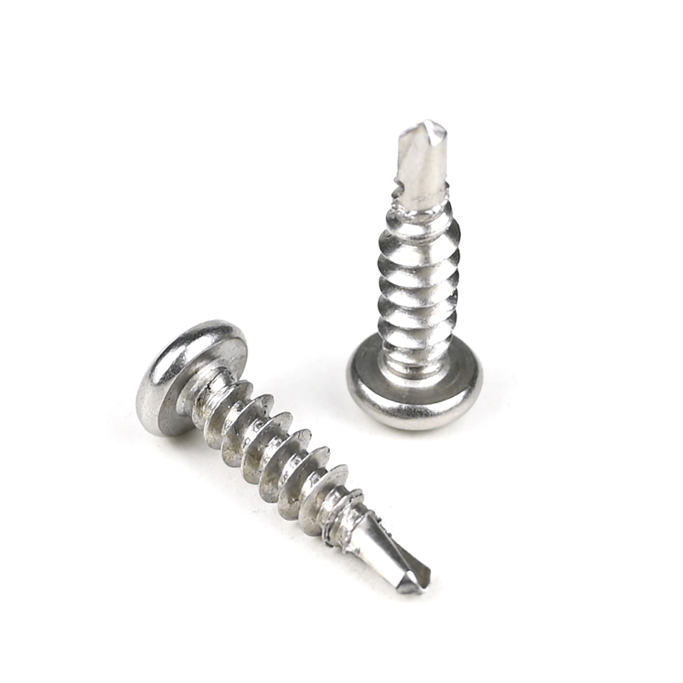Stainless Steel Self-Tapping Screw Drill Tail Self Drilling Screws 410 SS Cross Drive Pan Head