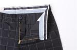 100% Cotton Chino Plaid Shorts Outfit Men Navy Black For Sports