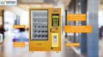 LED lighting lucky vending machine with cashless payment systems, large box