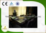 Green Light Glass Table Commercial Teppanyaki Grill Electric Steel Frame