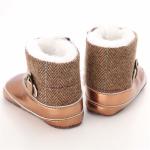 Designer 2019 PU Leather Gold bright 0-18 months prewalker baby booties