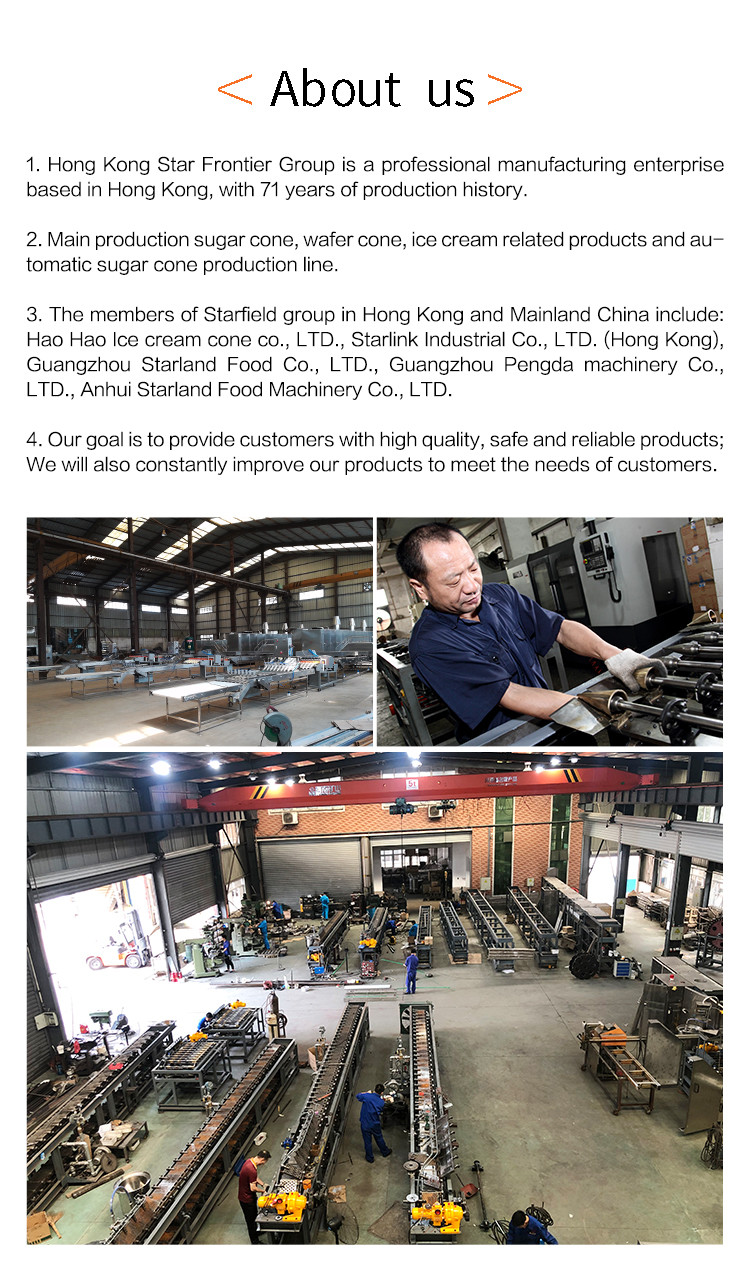 Stainless Steel Automatic Wafer Cone Production Line 380V