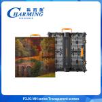 High Brightness P3.91 MH Outdoor Curtain Shop Window Glass TV LED Panels Mesh