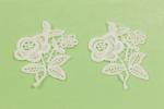 Dainty White Floral Lace Applique OKEO TEX 100 Approved Multiapplication