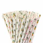 Cute Patterns Tropical Paper Straws Daily Life Decorative Paper Drinking Straws