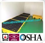 HDPE Chemical Spill Pallet Fire Resistant File Cabinet Leak Proof For 4 Drum