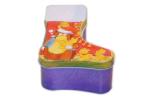 Classic Tin Gift Box , Christmas Stocking Shaped Sweet Tin Box Durable